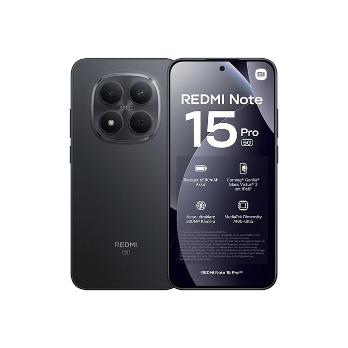 Xiaomi Redmi Note 15 Pro 5G Dual Sim 8GB RAM 512GB - Black