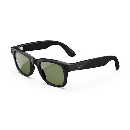 Ray-Ban Meta Wayfarer Gen1 Glasses with AI Size L - Shiny Black/Green G-15