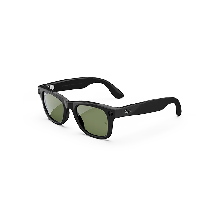 Ray-Ban Meta Wayfarer Gen1 Glasses with AI Size L - Shiny Black/Green G-15