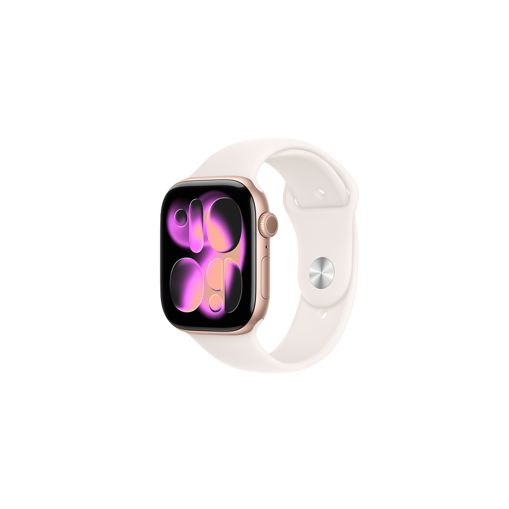 Watch Apple Watch Series 11 (2025) GPS 46mm Rose Gold Aluminium Case with Light Blush Sport Band M/L - Rose Gold