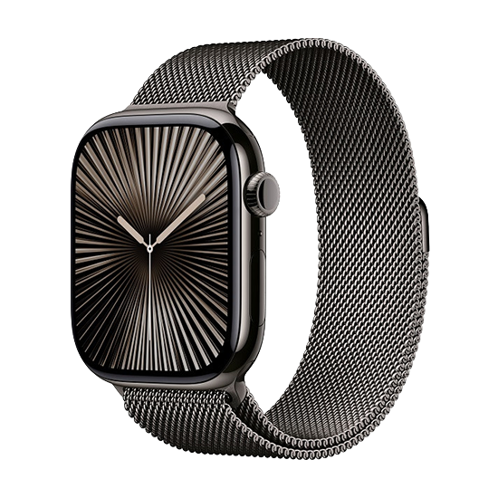 Watch Apple Watch Series 10 GPS + Cellular 42mm Slate Titanium Case with Sport Loop - Slate Milanese 