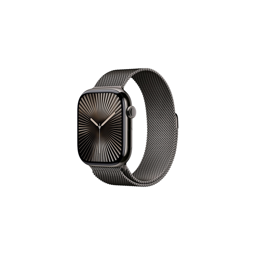 Watch Apple Watch Series 10 GPS + Cellular 42mm Slate Titanium Case with Sport Loop - Slate Milanese 