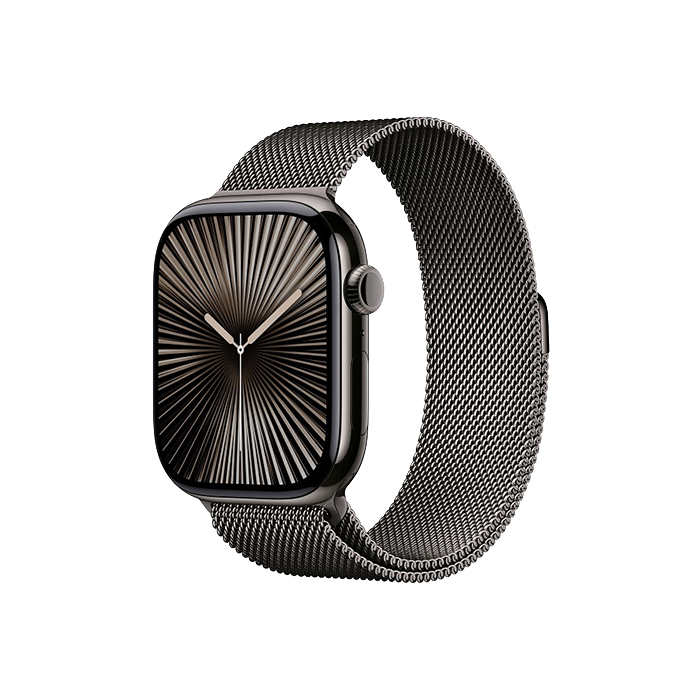 Watch Apple Watch Series 10 GPS + Cellular 42mm Slate Titanium Case with Sport Loop - Slate Milanese 