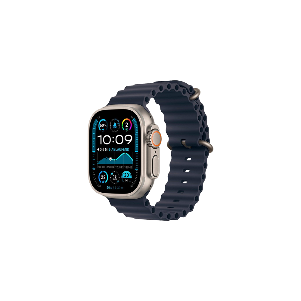 Watch Apple Watch Ultra 2 LTE (2024) 49mm Black Titanium Case with Trail Loop M/L - Navy