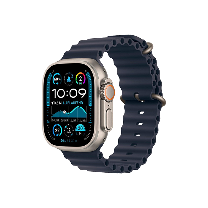 Watch Apple Watch Ultra 2 LTE (2024) 49mm Black Titanium Case with Trail Loop M/L - Navy
