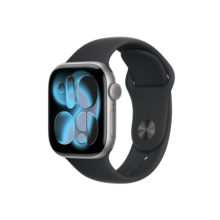 Watch Apple Watch Series 11 (2025) GPS 42mm Space Grey Aluminium Case with Sport Band S/M - Black
