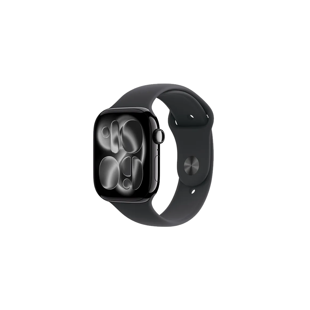Watch Apple Watch Series 11 (2025) GPS 46mm Jet Black Aluminium Case with Sport Band S/M - Black