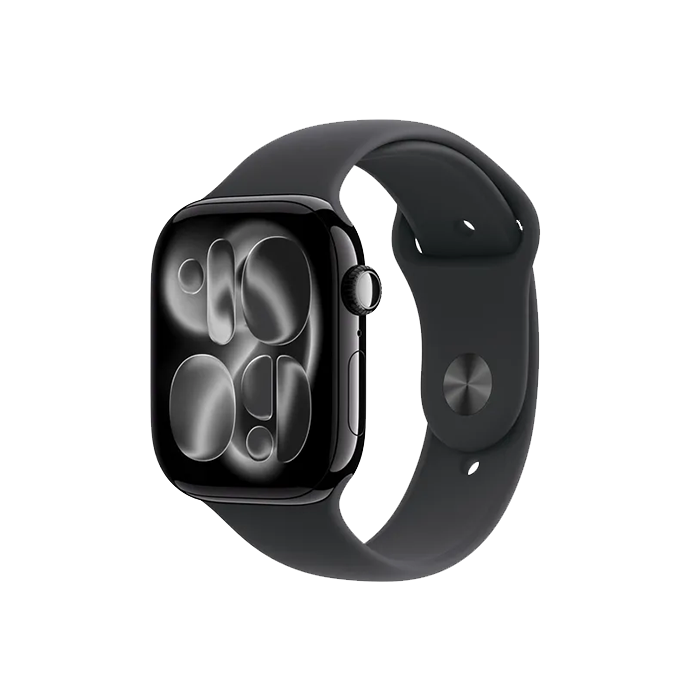 Watch Apple Watch Series 11 (2025) GPS 46mm Jet Black Aluminium Case with Sport Band S/M - Black