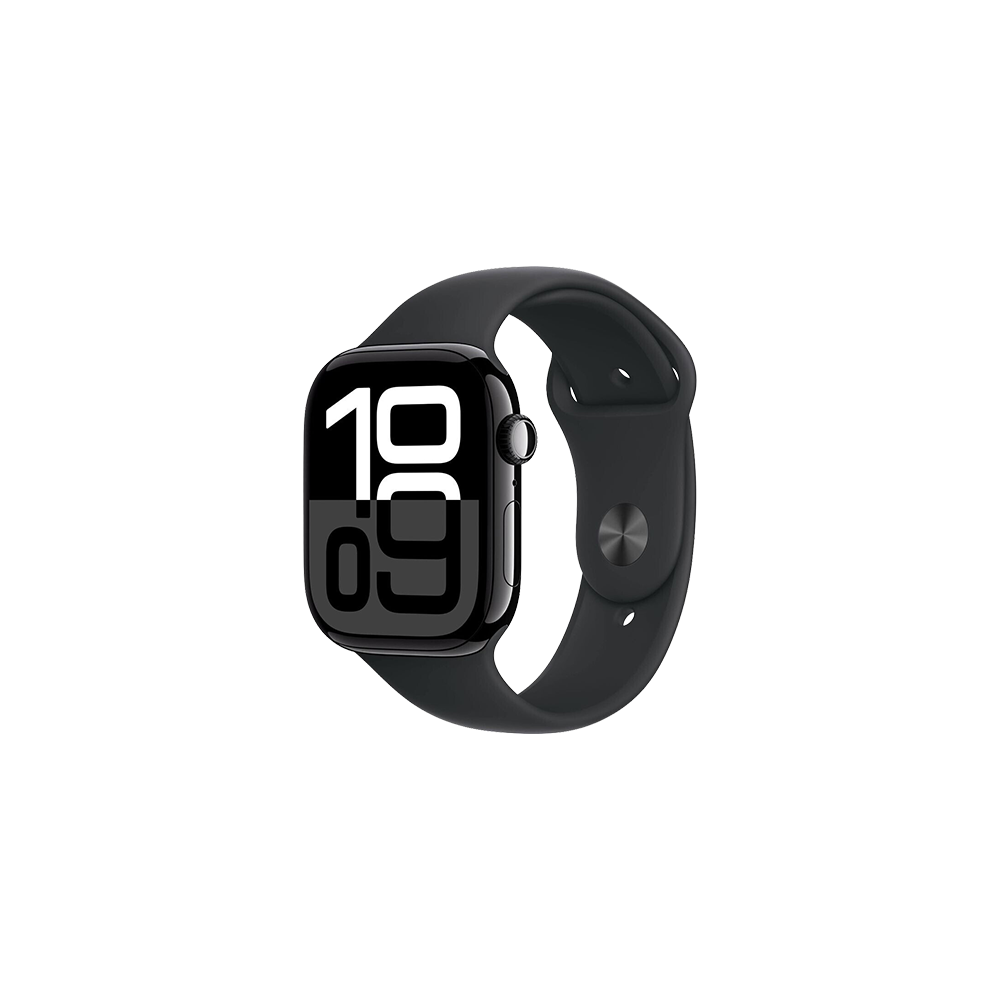 Watch Apple Watch Series 10 (2024) LTE 46mm Jet Black Aluminium Case with Sport Band - Black