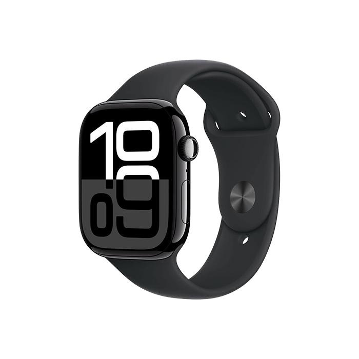 Watch Apple Watch Series 10 (2024) LTE 46mm Jet Black Aluminium Case with Sport Band - Black