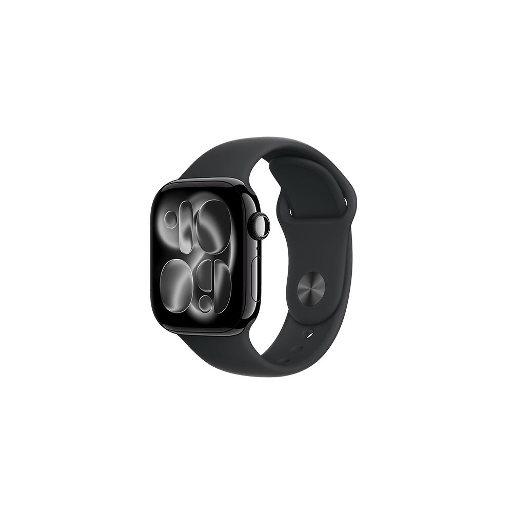 Watch Apple Watch Series 11 (2025) LTE 42mm Jet Black Aluminium Case with Sport Band S/M - Black