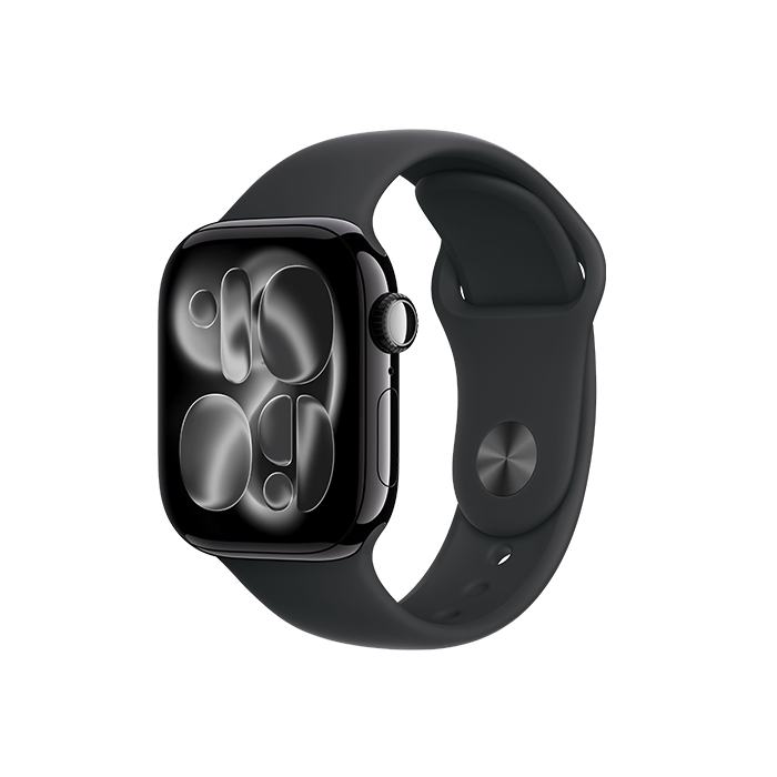 Watch Apple Watch Series 11 (2025) LTE 42mm Jet Black Aluminium Case with Sport Band S/M - Black