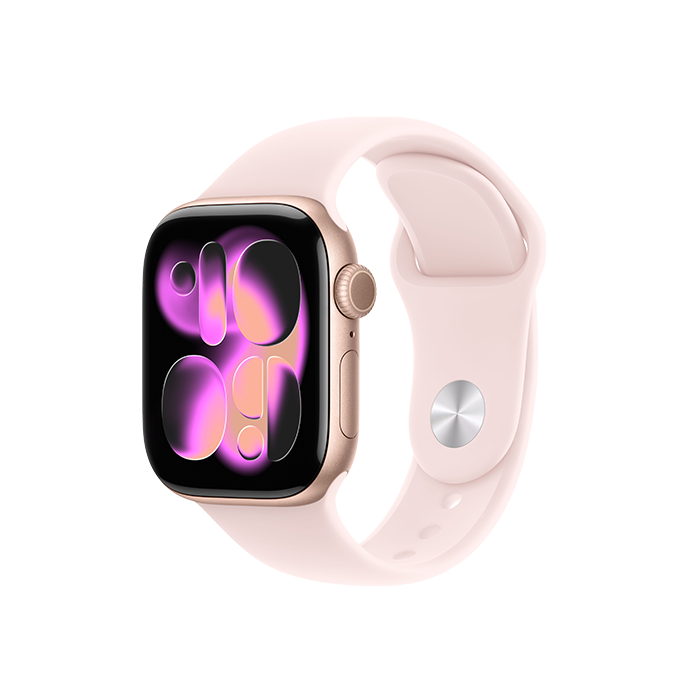 Watch Apple Watch Series 11 (2025) LTE 42mm Rose Gold Case with Light Blush Sport Band S/M - Rose Gold
