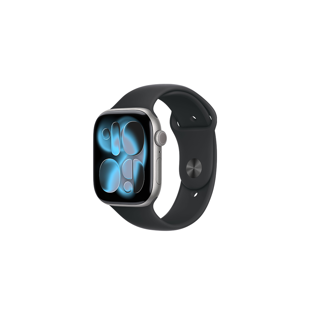 Watch Apple Watch Series 11 (2025) LTE 46mm Space Grey Aluminium Case with Black Sport Band M/L - Black
