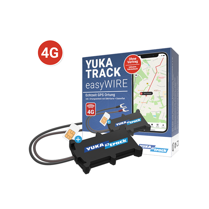 IoT YUKAtrack easyWire 4G AIO GPS Car Tracker with SIM + Data Flat